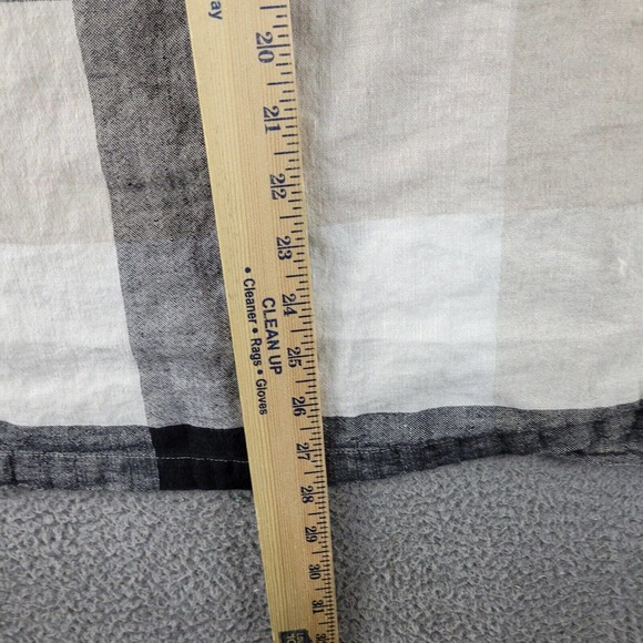 Chadwicks Of Boston Shirt Womens Medium Beige White Plaid Linen Blend Sleeveless - Picture 7 of 9